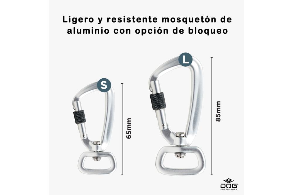 Correa perro DOG Copenhagen Urban Freestyle. Resistente mosquetón duraluminio con seguro