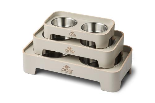 Comedero doble para perros Skagen de DOG Copenhagen. Conjunto