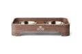 Comedero doble para perros Skagen de DOG Copenhagen. Nogal 2