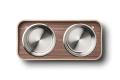 Comedero doble para perros Skagen de DOG Copenhagen. Nogal 3