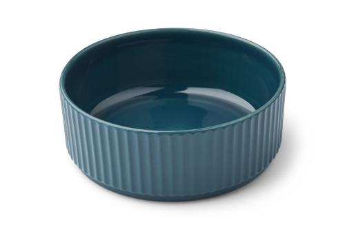 Bol cuenco para perros Kronborg de DOG Copenhagen. Cerámica porcelana. Azul 2